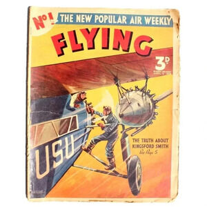 Vtg April 2, 1938 Popular Flying Magazine 1st Issue Vol. 1 No. 1 Kingsford Smith